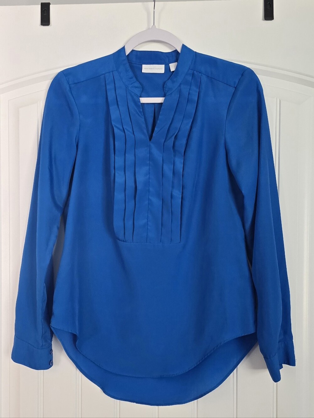 New York & Company Blouse Size XS Royal Blue